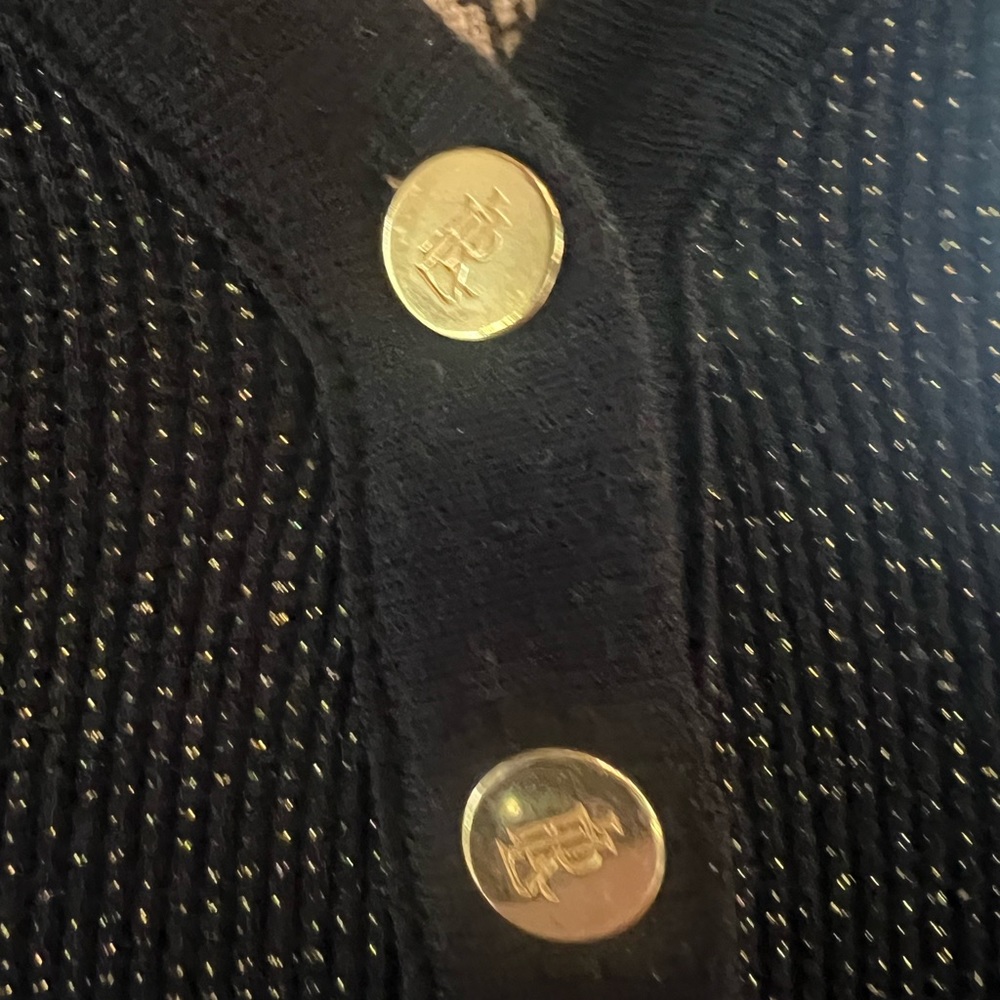 Lauren Ralph Lauren black and gold top - Picture 7 of 11